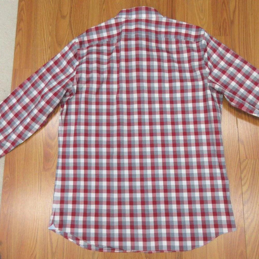 BANANA REPUBLIC GRANT FIT 100% COTTON POINT COLLAR SHIRT CHECK PLAID X-LARGE, XL